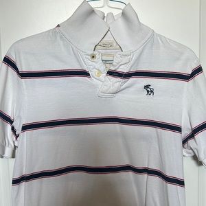 Vintage Abercrombie and Fitch men’s polo with red/blue stripes. Muscle fit XL.
